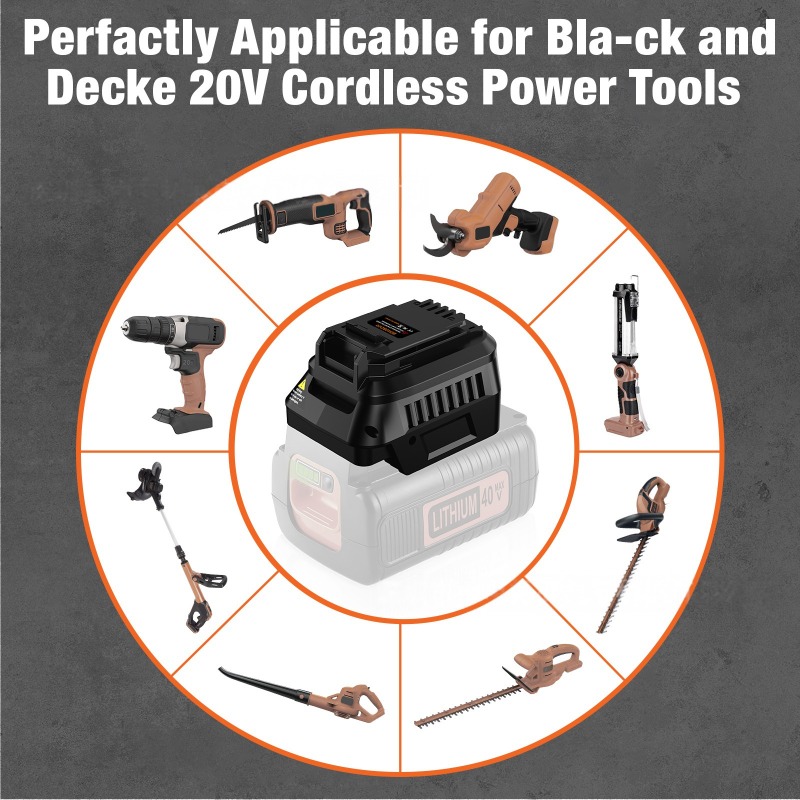 HAKSINKY Tool Battery Adapter  - Black+Decker Tool Cordless review and price